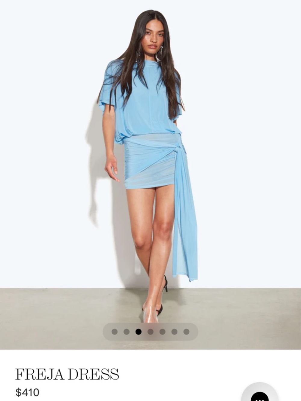 Rat & Boa Freja Mini Dress in Sky Blue - Picture 2 of 5